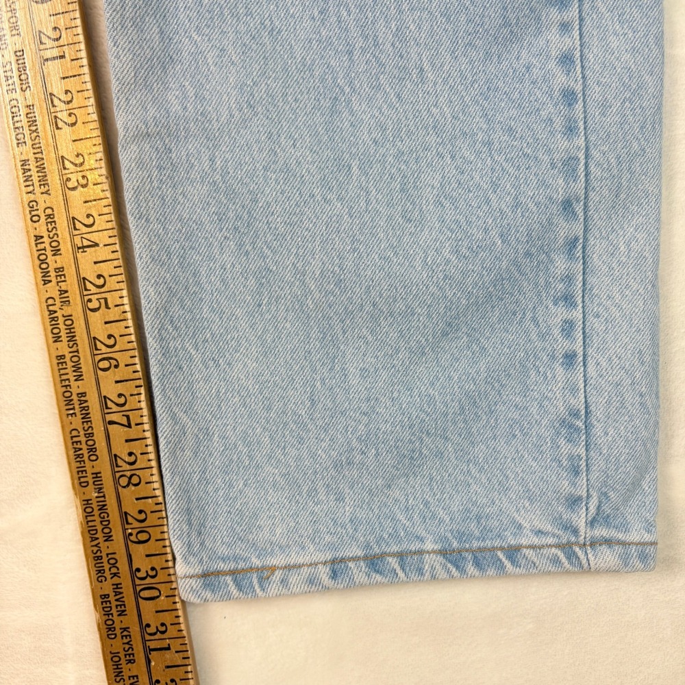 Levi's 505 Jeans Mens 38x30 Light Blue Good Vintage Orange Tab Straight Leg 90s - Picture 4 of 15